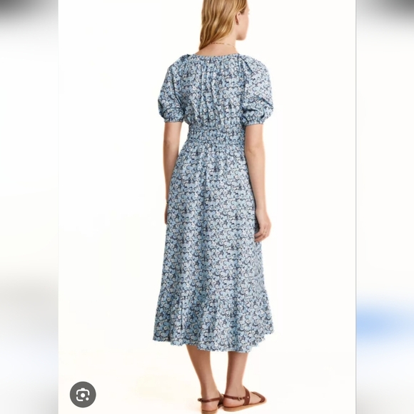 Vineyard Vines Blue Floral Midi Dress - Picture 9 of 9